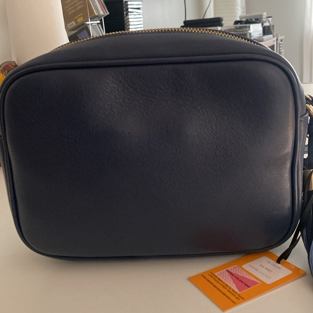 Valentino by Mario Valentino MIA Signature Genuine leather deep blue crossbody - Picture 7 of 14
